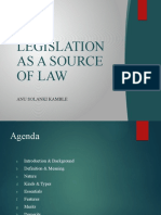 Legislation as a Source of Law