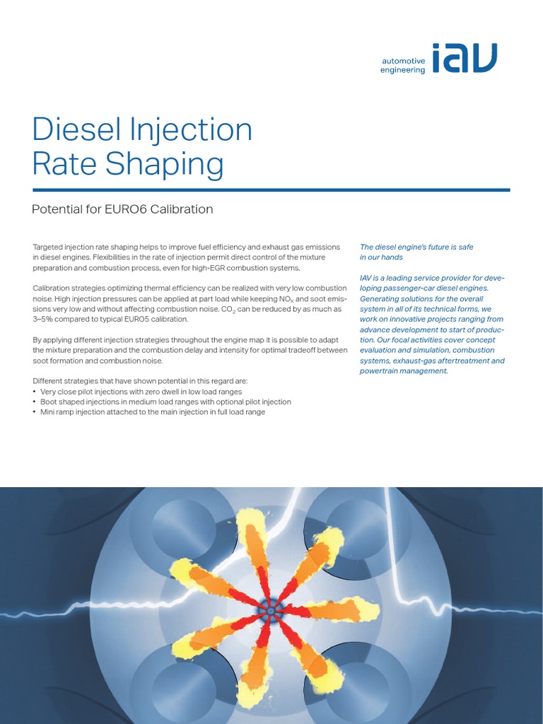 Diesel Injection Rate Shaping: Potential For EURO6 Calibration | PDF ...