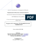 Área de Comercialización e Investigación de Mercados: Departamento de Dirección y Gestión de Empresas