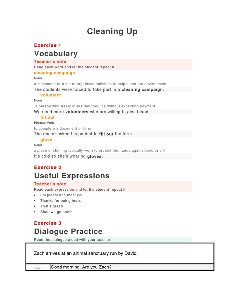 Lesson 02Cleaning Up PDF