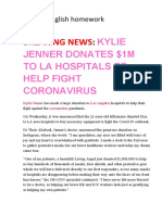 Kylie Jenner Donates $1M To La Hospitals To Help Fight Coronavirus