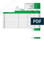 Project Cost and Profit Blank Estimate Template