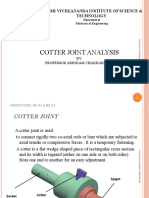 Cotter Joint Analysis: Swami Vivekananda Institute of Science & Technology