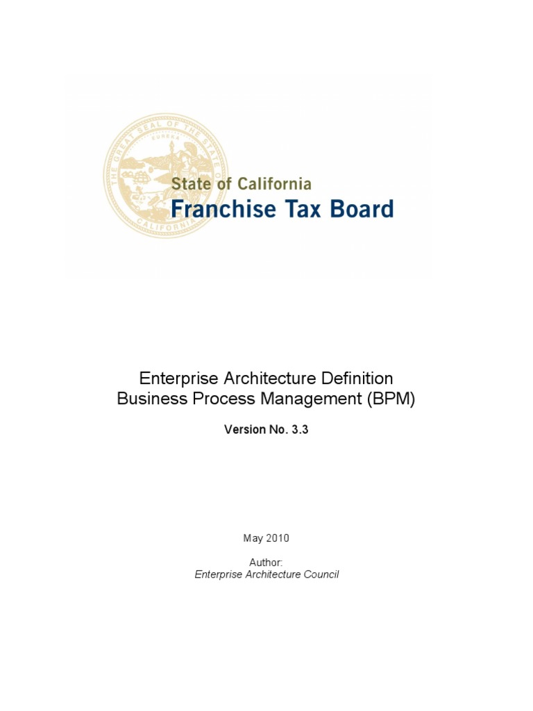 Enterprise Architecture Definition Business Process Management (BPM