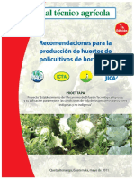 Recomendaciones para La Produccion de Huertos de Policultivos de Hortalizas, 2011 PDF