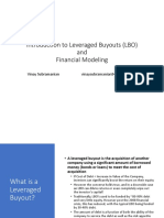 Introduction To Leveraged Buyouts and Financial Modeling