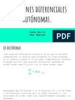 Ecuaciones Diferenciales Autonomas.