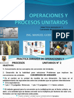Practicas N°2 de Operaciones y Procesos Unitarios