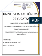 Ejercicios de Repaso y Cognición y Visualización Matemática