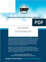 SMRP Metric 5.5.71 Contractor Cost
