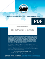 SMRP Metric 5.5.6 Craft Workers On Shift Ratio