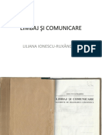 Limbaj Şi Comunicare Liliana Ionescu Ruxandoiu PDF