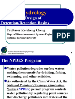 Applied Hydrology: Hydrological Design of Detention/Retention Basins