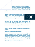 El Psicólogo y Pediatra Norteamericano Arnold Gesell Propuso A Principios Del Siglo Pasado Una Teoría Sobre Cómo Los Niños y Niñas Se Desarrollaban Conductualmente