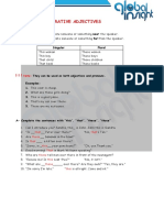 Demonstrative Adjectives: This / These That / Those