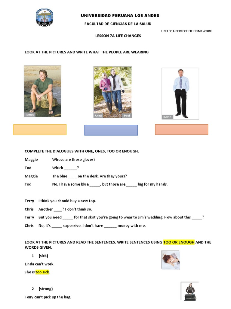 LESSON 7A A Perfect Fit | PDF | Self-Improvement