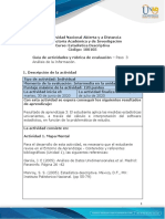 Guía de Actividades y Rúbrica de Evaluación - Unidad 1 - Paso 3 - Análisis de La Información PDF