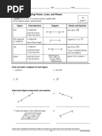 Reteach: Understanding Points, Lines, and Planes