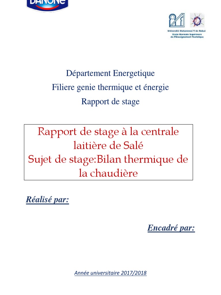 Rapport De Stage Centrale Pdf Energie Pneumatique Fioul
