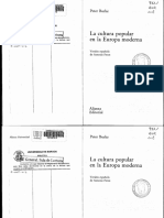 Doku - Pub - Burke Peter La Cultura Popular en La Europa Moderna Ed Alianzapdf PDF