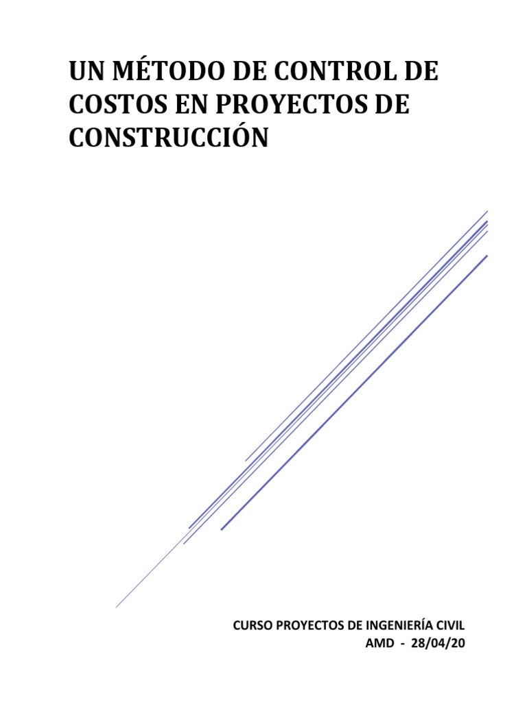 Control de Costos en Proyectos de Construcción | PDF | Costo | Presupuesto