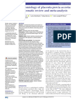 Epidemiology of Placenta Previa Accreta: A Systematic Review and Meta-Analysis