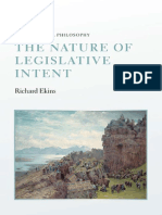 The Nature of Legislative Intent PDF