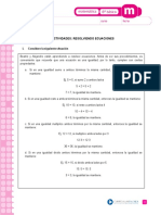 Ecuaciones Sexto Basico Curriculum Chile