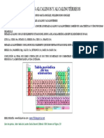 Metales Alcalinos y Alcalinotérreos