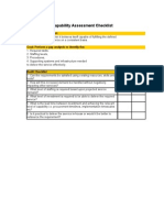 Itsm and Itil Capability Assessment Checklist