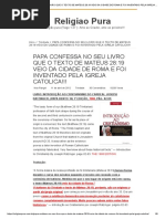PAPA CONFESSA NO SEU LIVRO QUE O TEXTO DE MATEUS 28_19 VEIO DA CIDADE DE ROMA E FOI INVENTADO PELA IGREJA CATOLICA!!! – Religiao Pura