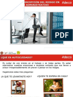 Capacitación de Autocuidado y Percepción Del Riesgo Sector Administrativo