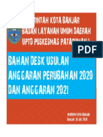 Bahan Desk Usulan Anggaran Puskesmas Perubahan 2020 & 2021