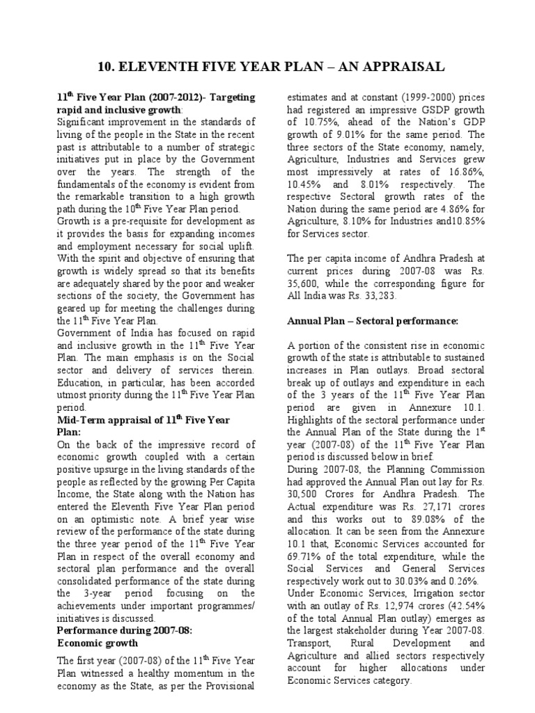 Eleventh Five Year Plan | PDF | Economies | Business