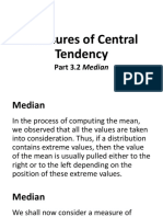Measures of Central Tendency: Part 3.2 Median