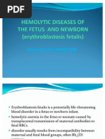 Hemolytic Diseases of The Fetus and Newborn