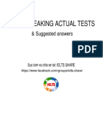 IELTS Speaking Recent Actual Tests & Suggested Answers PDF