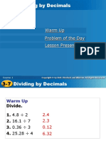 Dividing Decimal NUmbers PDF