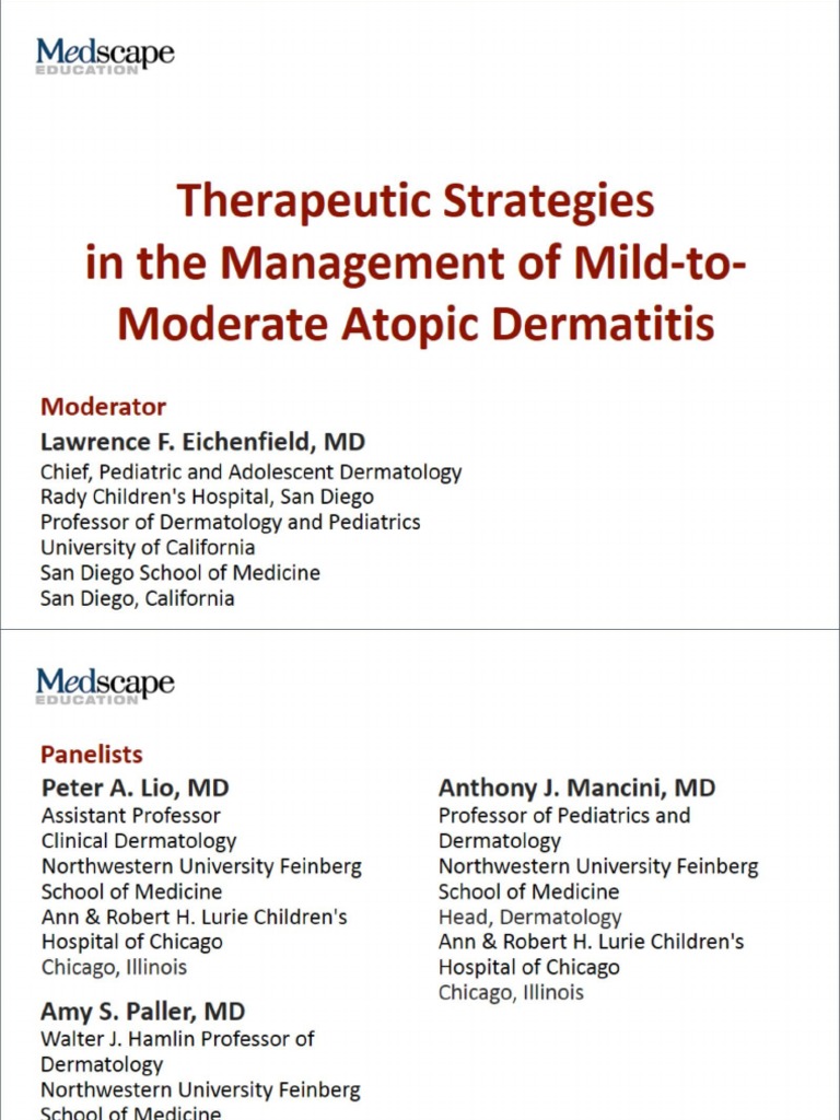 Atopic Dermatitis Management Strategies | PDF