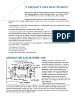 Questions VOLTS & WATTS of AN ALTERNATOR