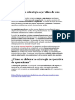 ¿Qué Es Una Estrategia Operativa de Una Empresa