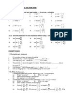 Worksheet on Inverse Trig Functions