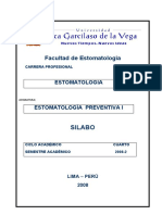 Iv Silabo de Estomatologia Preventiva I