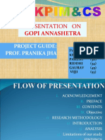 Presentation On: Gopi Annashetra