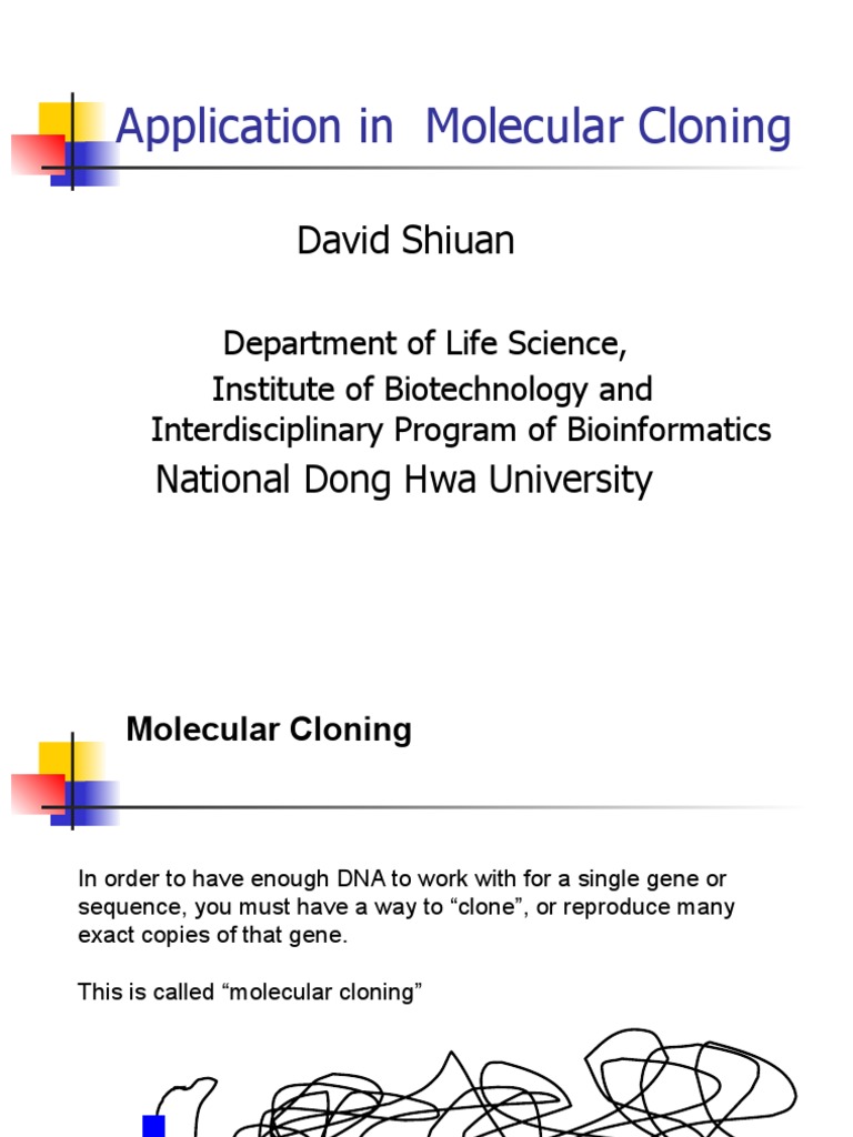 Molecular Cloning Techniques Overview | PDF | Science & Mathematics ...