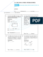 Problemas Con Dos o Más Operaciones Con Dos A Mas Operaiones