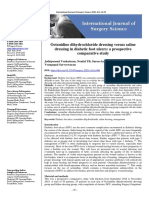 Octenidine Dihydrochloride Dressing Versus Saline Dressing in Diabetic Foot Ulcers: A Prospective Comparative Study