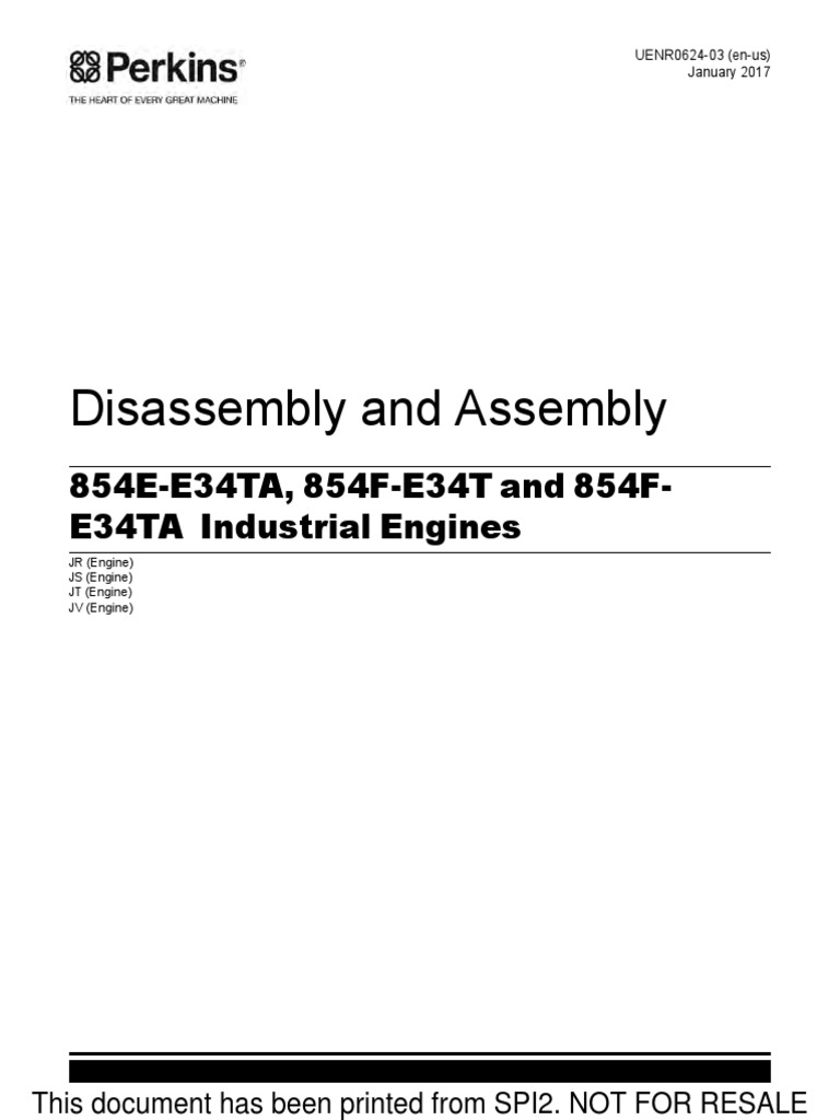 854FDisassembly and Assembly PDF Piston Diesel Engine