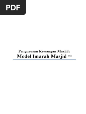 2017 07 24 Pengurusan Kewangan Masjid Model Imarah Masjid E Mimas Pdf