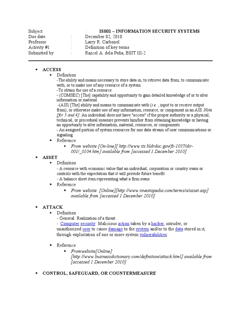 Iss01 - Information Security Systems | PDF | Computer Security | Security